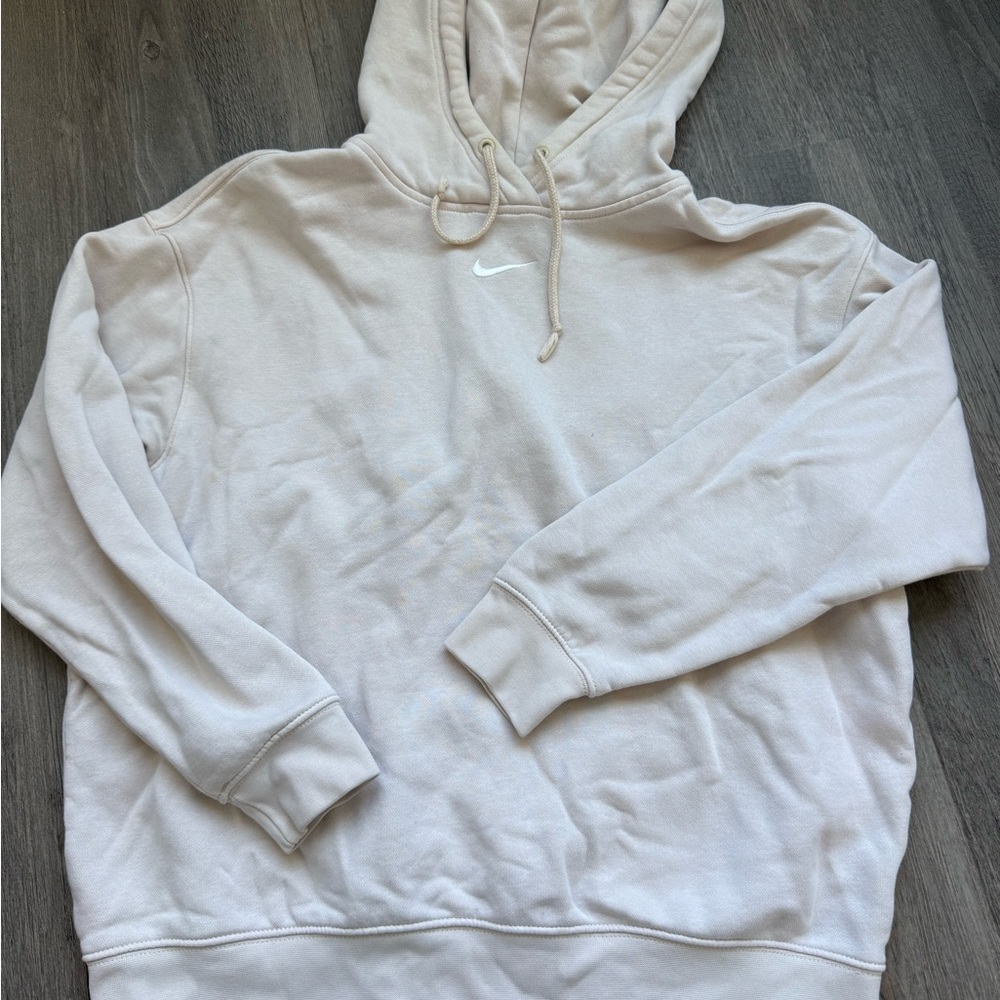 Nike cream/pink Hoodie Sweatshirt